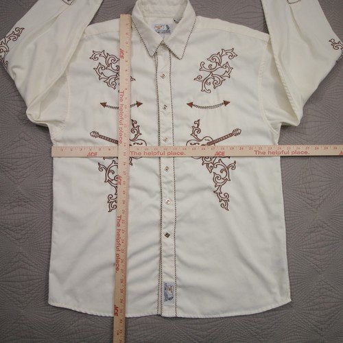 Panhandle Slim Embroidered Country Western Shirt 2XL Pearl Snap Retro Guitar - Picture 8 of 19