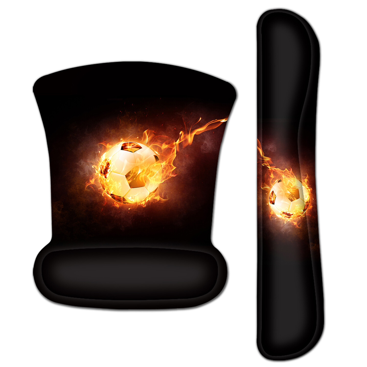 Ergonomic Gaming Mouse Pad with Wrist Support & Keyboard Wrist Rest Combo Set - 3187-image