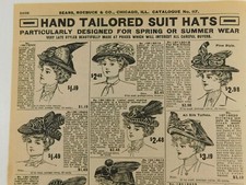 Hand Tailored Suit Hats Spring Sears Roebuck Vintage Advertisement Catalog Page