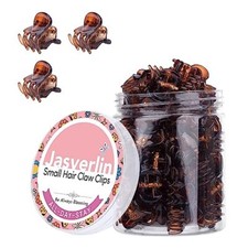 Small Hair Clips Mini Claw Clips, Fine Thin Short Hair Accessories Dark Brown
