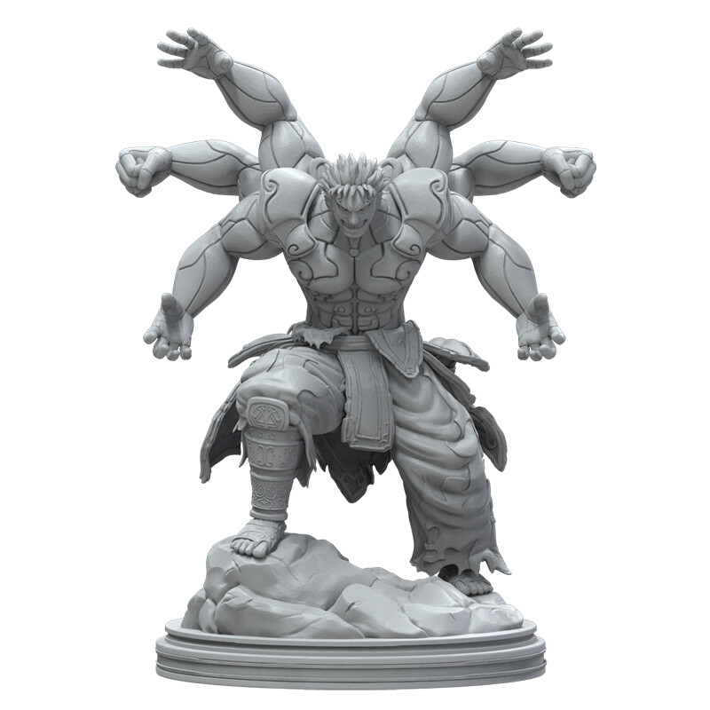 ★関税込★Project G/R★Asura Long Sleeve★White★ Asura's Wrath 3D Printing Unpainted Figure Blank Kit Model