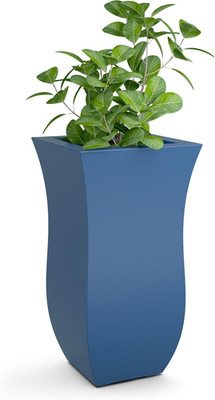 Valencia 30'' Tall Neptune Blue Planter with Removable Plug - 16''x16