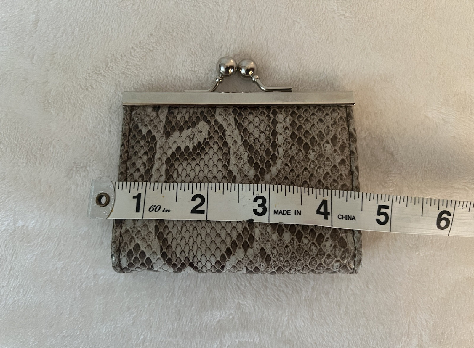 PYTHON LEATHER COIN PURSEDO silver, DUSTY CRUM PY… - image 9
