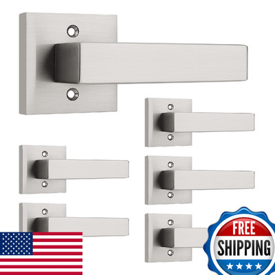 Probrico 6 Pack Stain Nickel Door Lever Dummy Lever with Screws Door Handle for