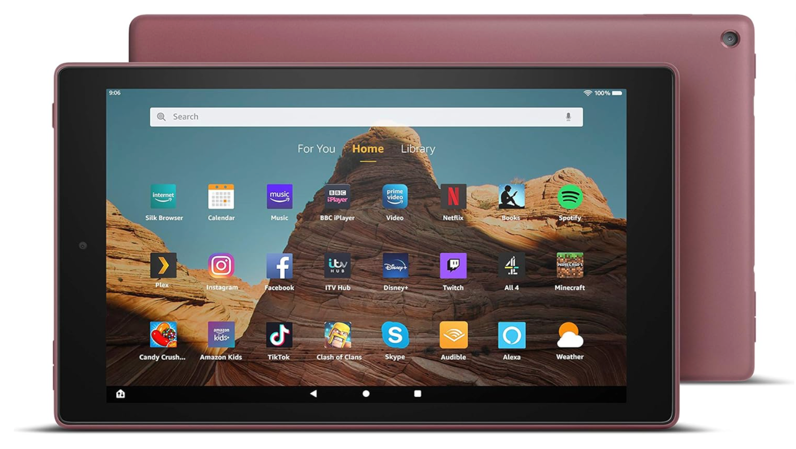 AMAZON Fire HD 10 Tablet 9th Gen 32GB Plum - with Ads