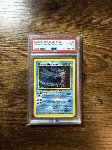 2001 Pokémon Neo Revelation Shining Gyarados Holo 65/64 New Slab PSA 4