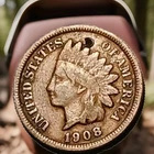 1908 Indian Head Cent Actual Coin Shown - 22