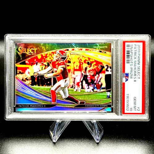 PATRICK MAHOMES II 2019 PANINI SELECT SNAPSHOTS PRIZM #2 GEM MINT PSA 10