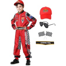 Atmungsaktives Rennfahrer Kostüm für Kinder - Ideal für Feiern & Veranstaltungen