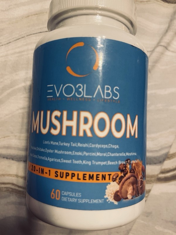 EVO3LABS Mushroom 20-IN-1 SUPPLEMENT 60 CAPSULES