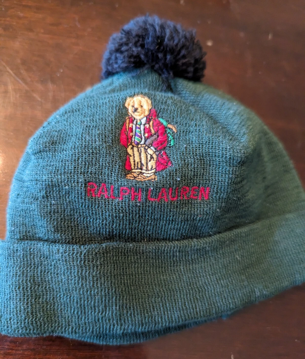 Ralph Lauren Knit Hunter Green Polo Bear Logo Baby Beanie Pompom One Size
Opens in a new window or t