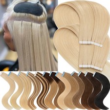 Seamless Skin Weft Tape in Real Human Hair Extensions 100 Remy Hair Straight