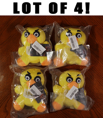 Lot of 4 FUNKO FIVE NIGHTS AT FREDDY S Chica Plush 2016  LET S EAT  New