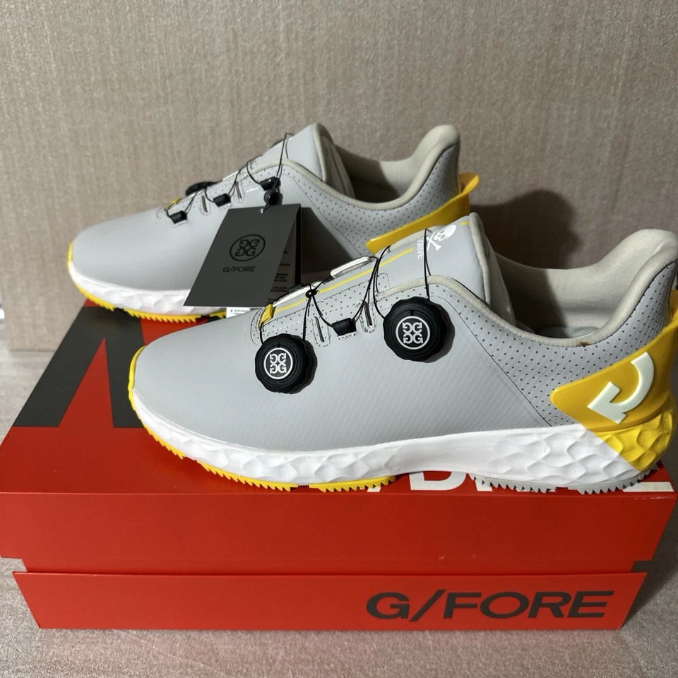 G/Fore MG4 G/Drive Mens Golf Shoes Size 10.5 Double G/Drive Closure BOA Yellow - Image 2 of 4