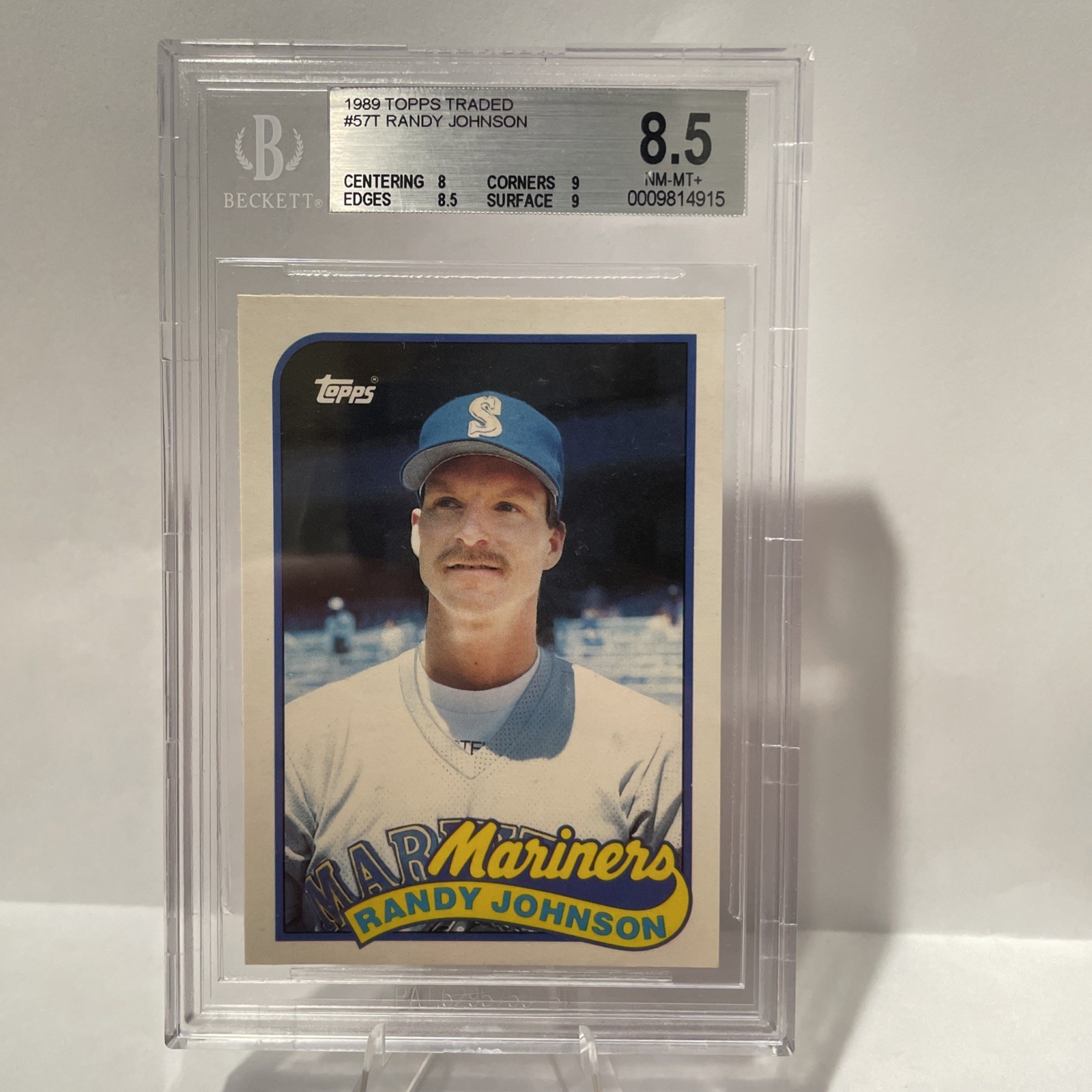 1989 Topps Traded #57T Randy Johnson RC BGS 8.5