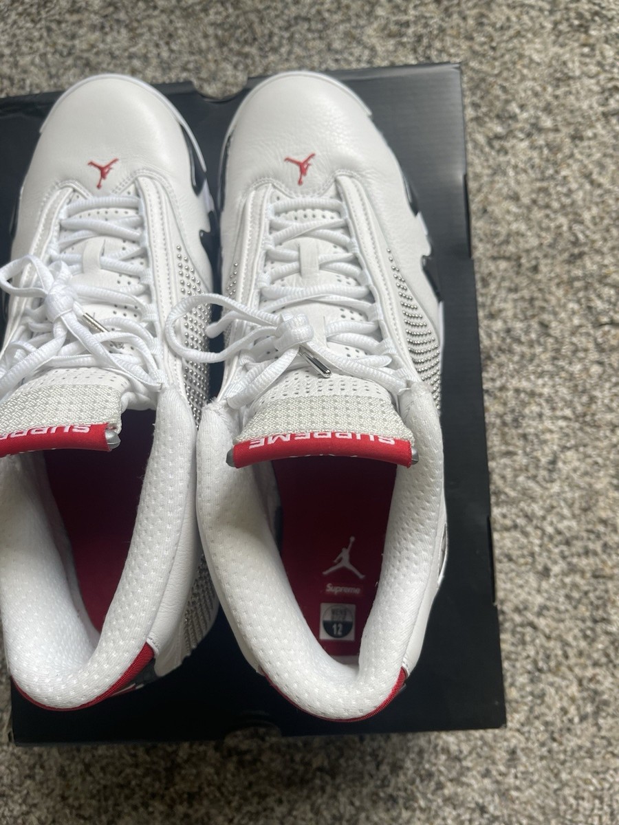 Size 12 - Supreme x Air Jordan 14 Retro White VNDS WORN ONCE OG