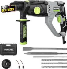 1-1/4 Inch Sds-Plus Rotary Hammer Drill 7.5AMP Lightweight Corded Version for...