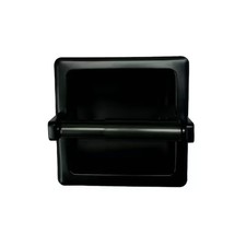 ARISTA Recessed Toilet Paper Holder with Mounting Plate in Matte Black