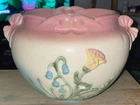 Vintage 1949 Hull Art Pottery BowKnot Jardiniere Planter B-19-9 3/8” Pink Blue