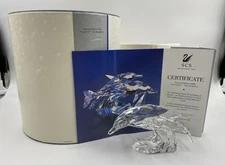 Swarovski Crystal Figurine Dolphins “Lead Me” Boxed w/COA SCS 1990