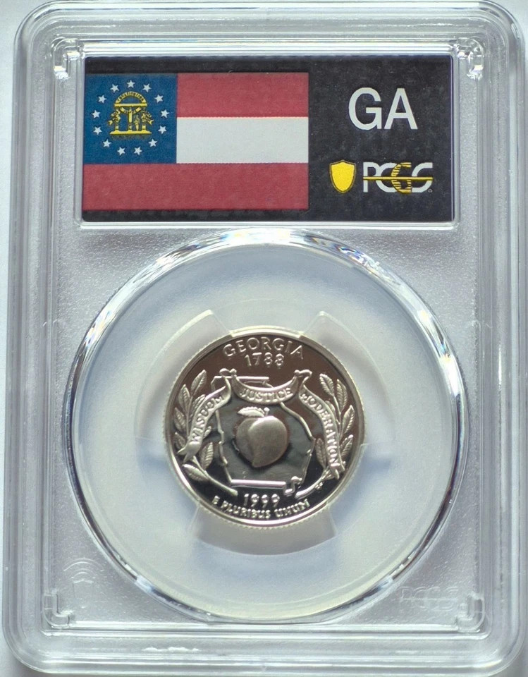 1999 S Silver State Quarter Set PCGS PR69DCAM 90% Silver (DE/PA/NJ/GA/CT) 25C - Image 3 of 4