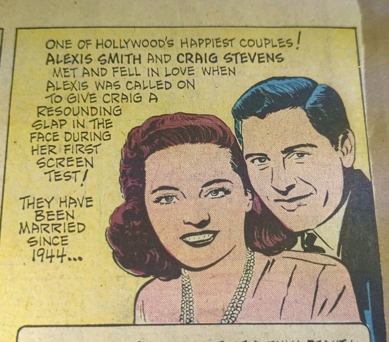 1957 NEWSPAPER PAGE #2661-  ALEXIS SMITH & CRAIG STEVENS, HOLLYWOOD HAPPY COUPLE