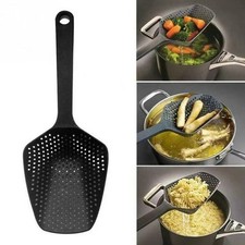 Food Strainer Scoop – Large Colander Shovel, BPA-Free Plastic Spoon for Draining