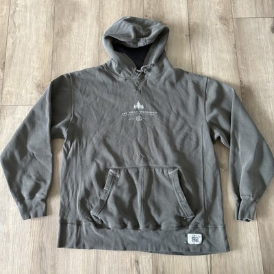 J. America Men's Jay Peak Vermont Gray Long Sleeve Drawstring Hoodie Size L