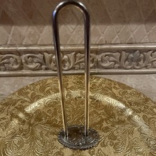 Antique Rod Towel Bar Nickel Bathroom Hardware Early 1900”s