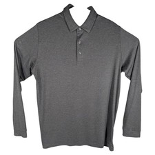 Callaway Swing Tech Long Sleeve Shirt Polo Opti-Dri Dark Gray Large Mens