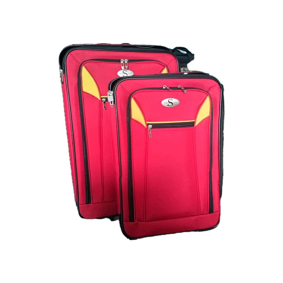 4 teiliges Koffer-Set rot von Stark Travemünde Softbag Textilkoffer UVP 69.90 - Bild 3 von 4