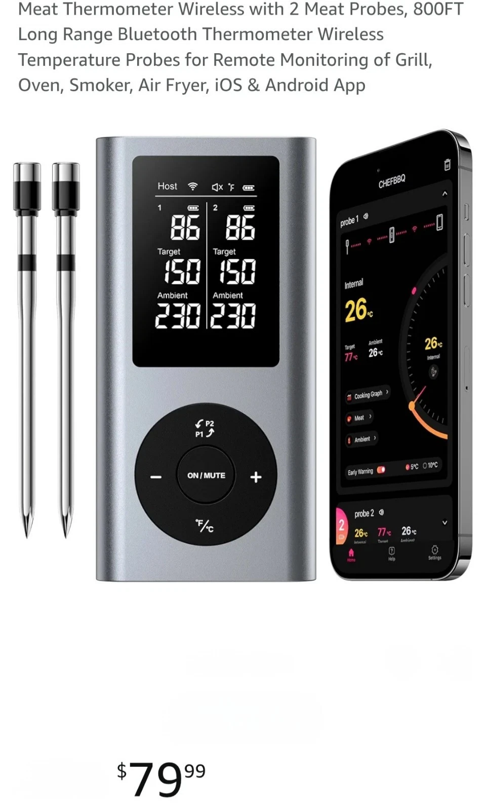 Panacea Wireless Meat Themometer