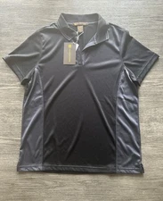 Harriton Women’s Polo. M386W Short Sleeve. Black Size Medium. New With Tags