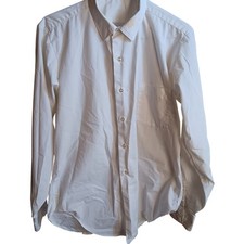 Vintage 1950's Men's Small Dress Shirt White Long-Sleeve 15-33