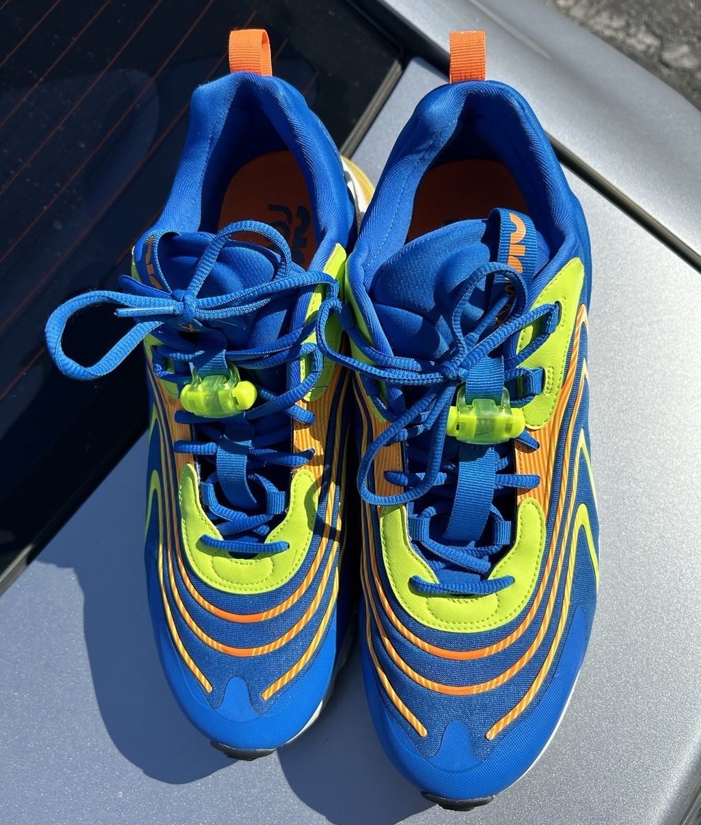 Nike Air Max 270 React ENG Solar Blue Volt Orange CD0113-401 Men's