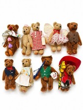 Lot of 9 The Littlest Bears By GUND Miniature Teddy Bear Vintage Toys READ