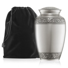 Adult Cremation Urn - Silver