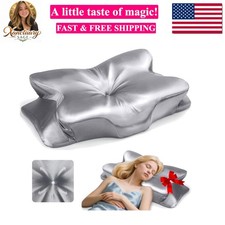 Cervical Neck Support Pillow for Sleeping Pain Relief Ergonomic Contour M...