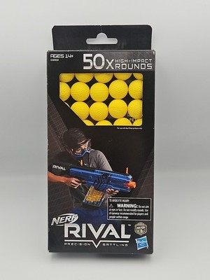 Nerf Rival 50X Rounds High Impact Yellow Balls Ammo Bullets Hasbro Ammo Refill