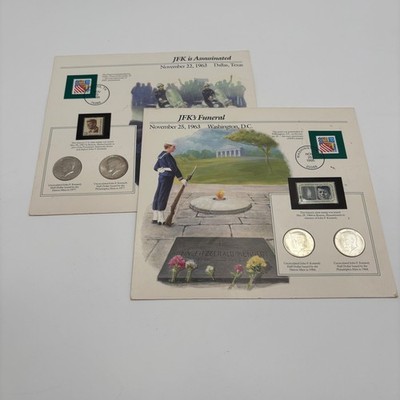 JFK Commemorative Coin and Stamp Set Unisex OS Multicolor Good Historical Panels