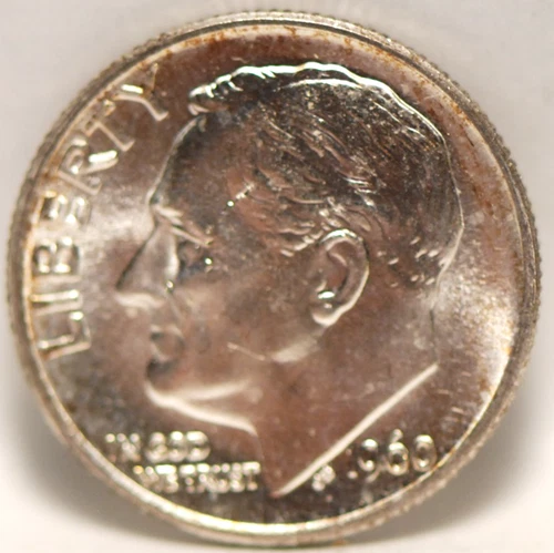 USA, 1960-P Roosevelt Dime, KM195, silver, .0723oz., BU, NR, 1-11