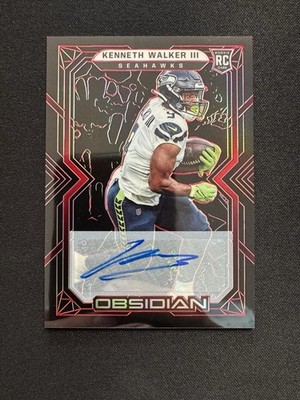 2022 Obsidian Kenneth Walker III Electric Etch Red *Jersey Match 9/10* RC