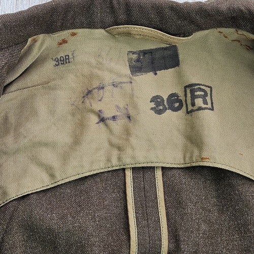 WWII US Army Wool Uniform Jacket Size 39R 1942 Dated With Ruptured Duck Patch - Picture 3 of 9