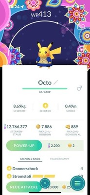  Pokemon Go Pikachu Kurta / Background NON SHINY