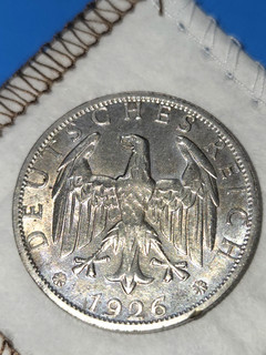 Germany 1926A 2 Mark Imperial Eagle Silver Coin Unc.Y#46