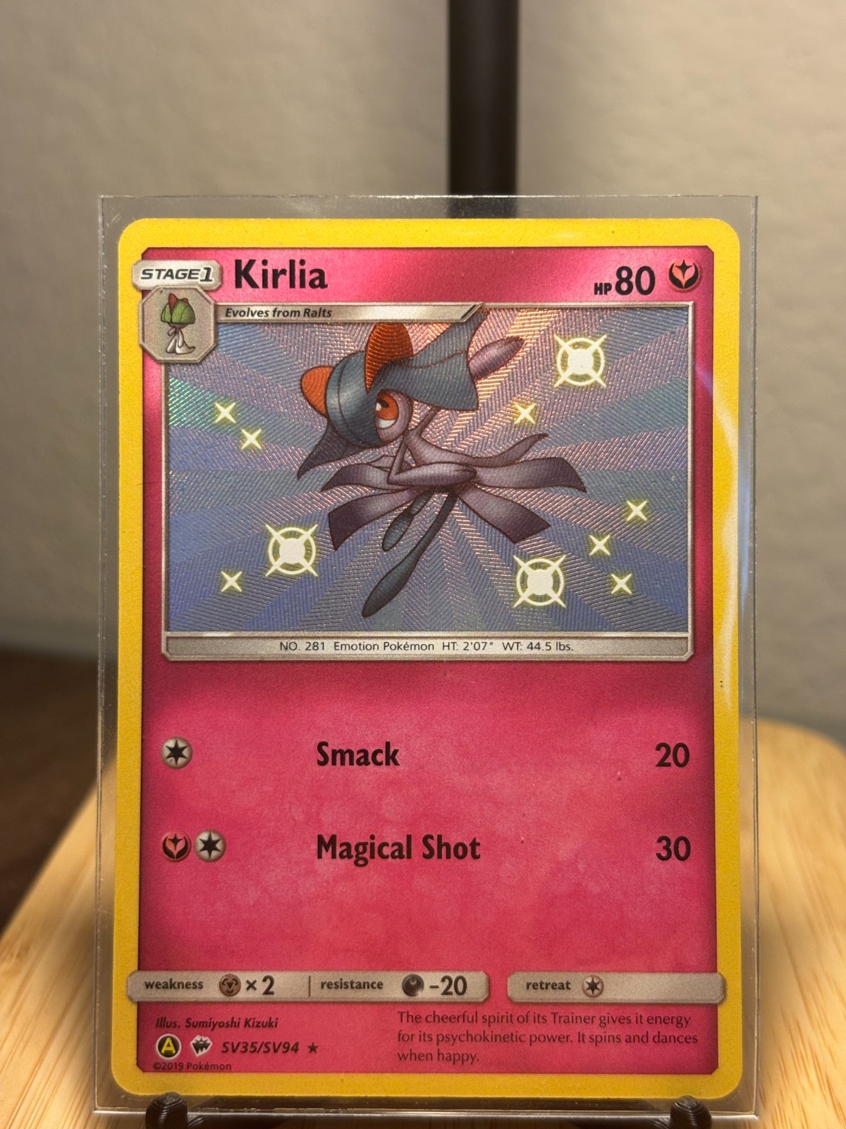 Kirlia SV35/SV94 Hidden Fates Holo Baby Shiny Vault Rare Pokemon TCG Card NM
