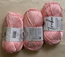 Lion Brand Trueboo Rayon From Bamboo YarnSet Of 3x 100g 220m Light Pink
