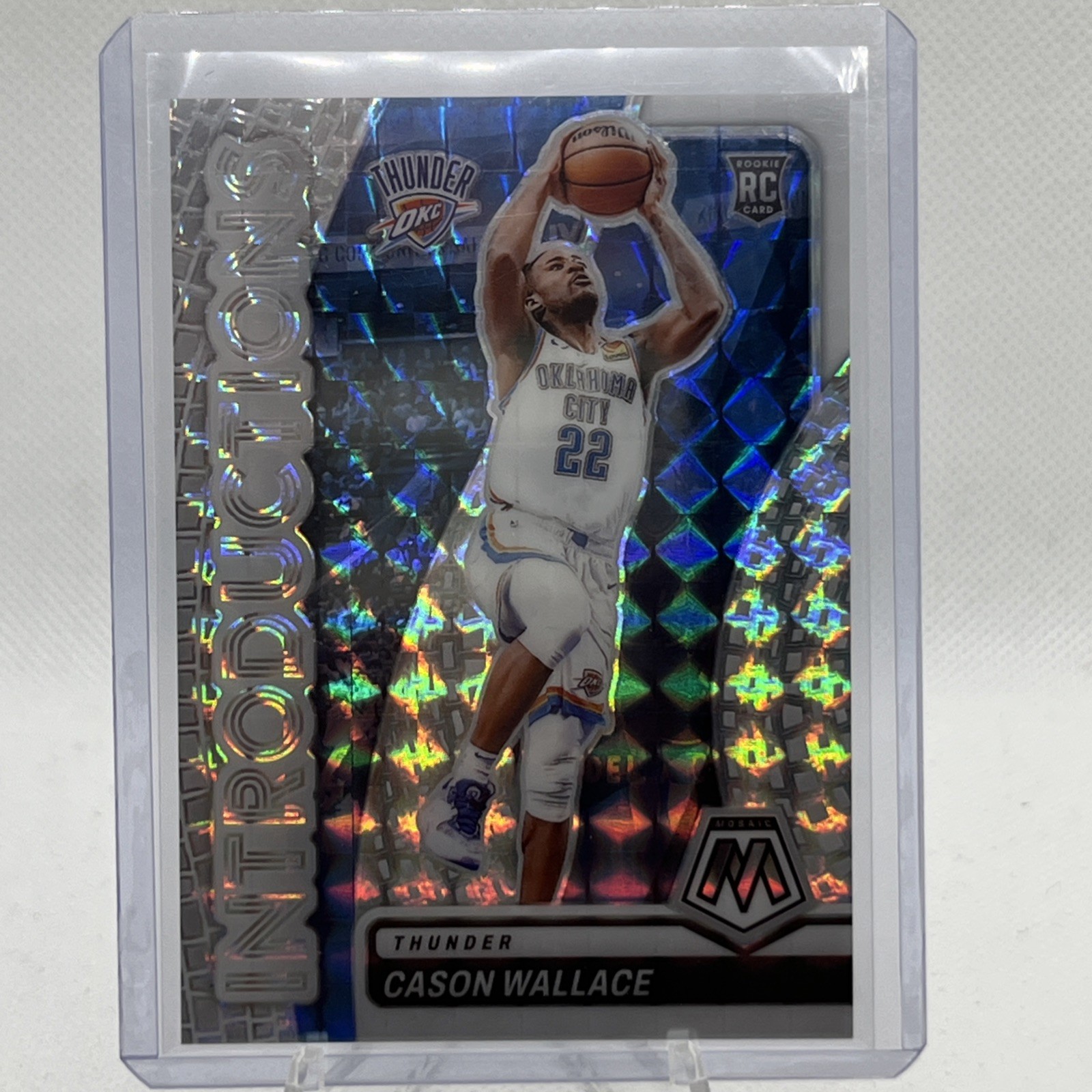 Cason Wallace 2023-24 Panini Mosaic Introductions #9 White Mosaic Prizm /25 RC