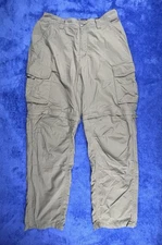 REI Pants Mens Size M 30L Short Dark Beige Sahara Convertible Cargo Pants Hiking