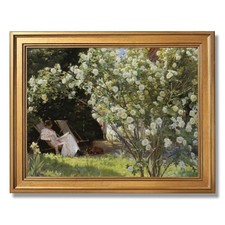 Gold Framed Vintage Wall Art Retro French Country Garden 12"L x 16"W style-5